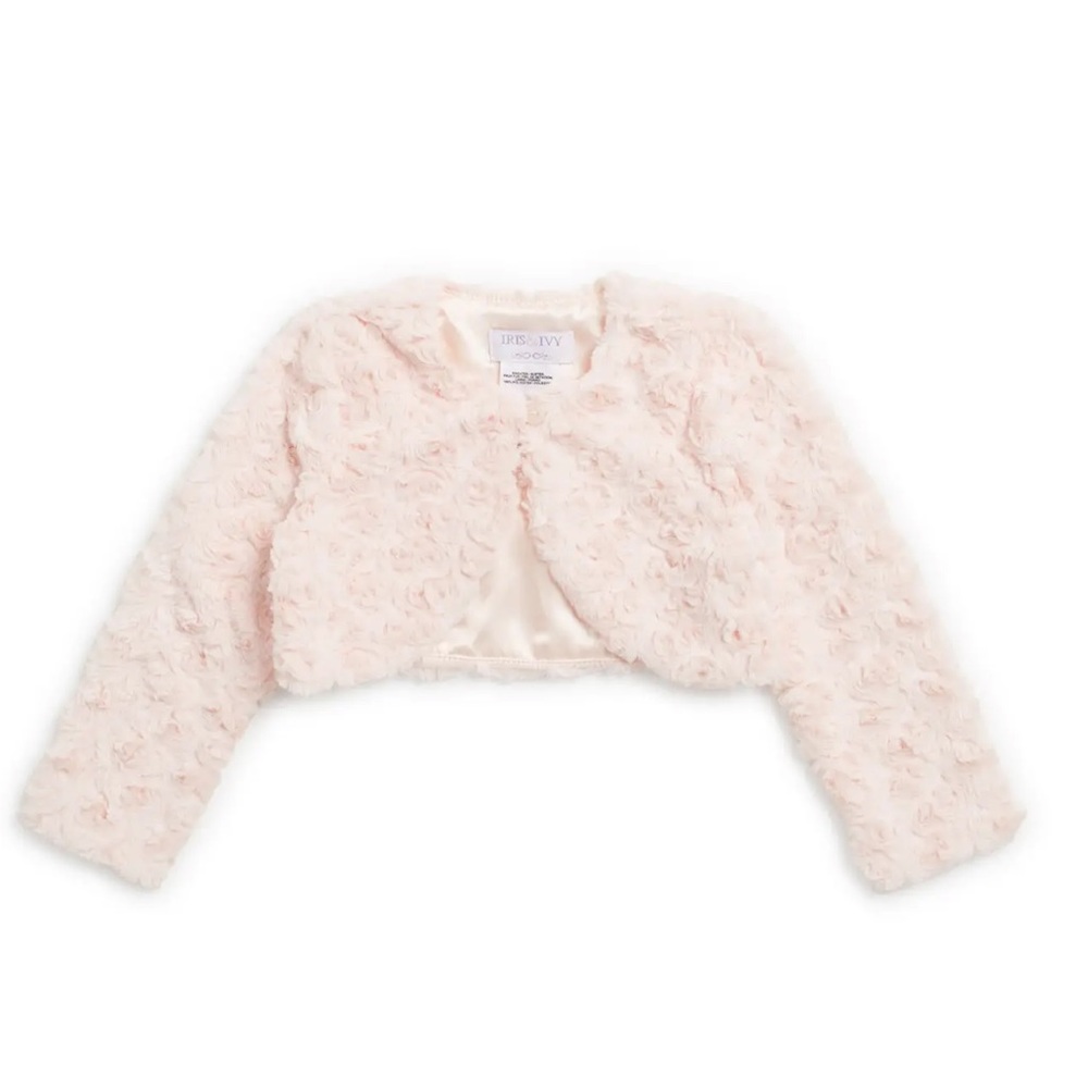 NWT Faux Fur Shrug 2T